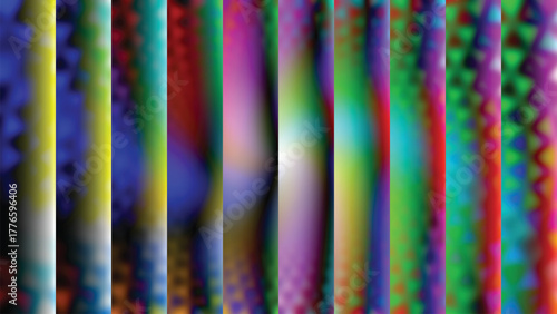 Vivid Spectrum of Flowing Lines and Shapes Forming a Dreamlike Dance of Light and Texture