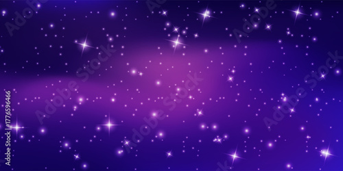 Gradient sunrise starry night background vector design in eps 10