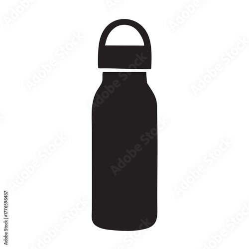 Water bottle silhouette icon vector