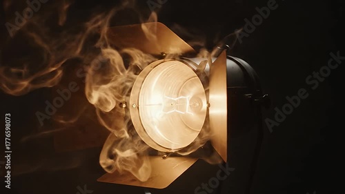 In the Limelight: A Powerful Tungsten Beam Fades to Black. Studio Film.