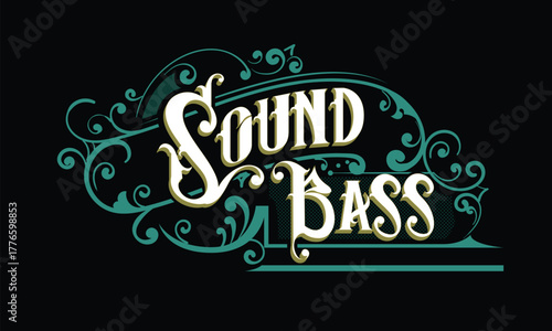 SOUND BASS lettering custom style design