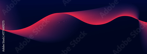 Light blue and red cuved rays glowing on dark blue background. High speed motion moving concept. modern trendy design, web