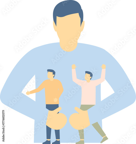 Protect My Team, Protection or Insurance, Business Insurance, Life Insurance, Citizen's Rights, The Big Businessman Carefully Protects His Business Team Members

