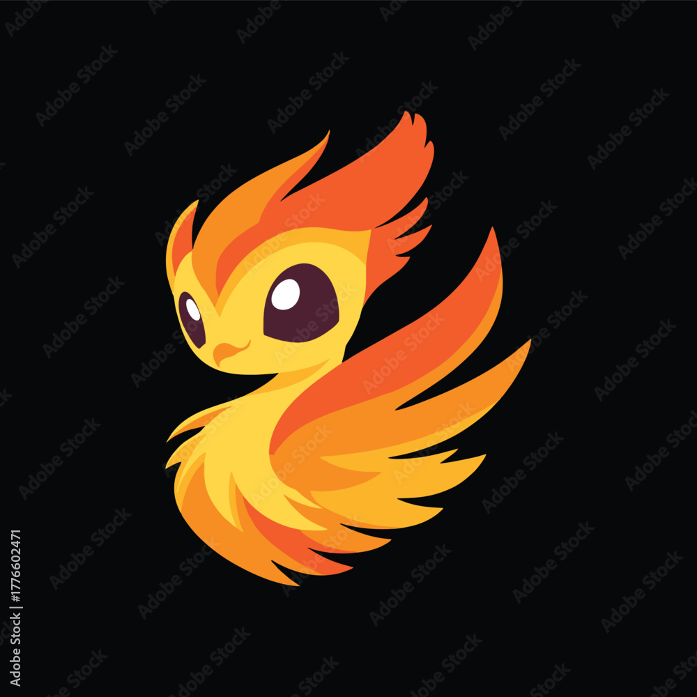 Fototapeta premium Stylized Phoenix Illustration