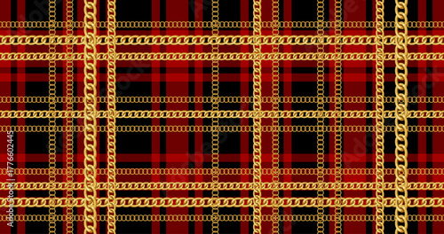 Seamless chain pattern. Textile print pattern.