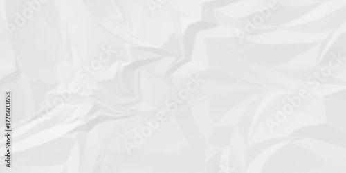 Crumple crushed aged white obsolete rumple craft design. wrinkle ripped creased white crumple aged closeup recycled document grunge paper background.	