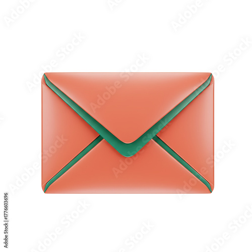 Receive modern communication with this stylish peach and green envelope, perfect for invitations, announcements, and important business correspondence that demands attention, a vibrant choice