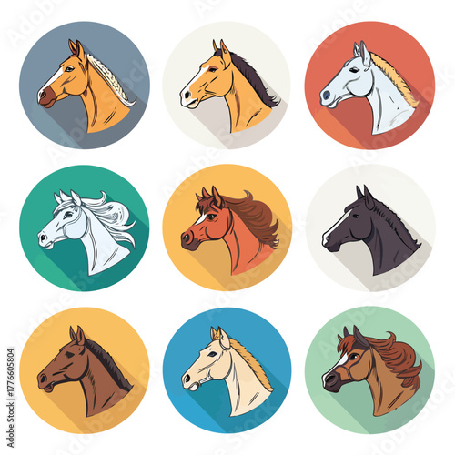  horses icon sheet