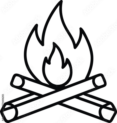 vector illustration of a burning match