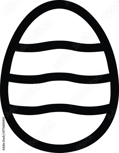 easter egg with ribbon vector