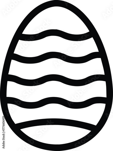 easter egg with ribbon vector