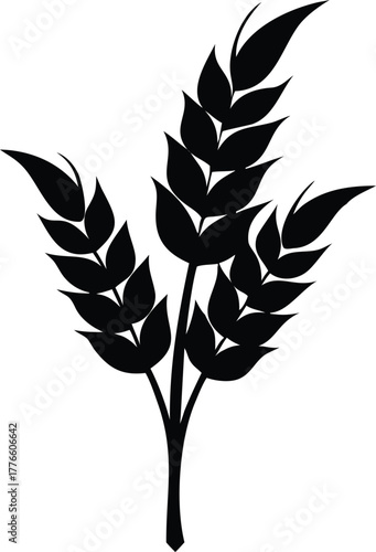 black silhouette of a flower