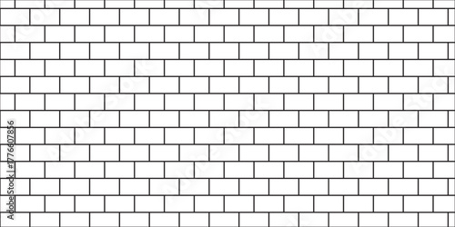 Urban abstract pavement floor and wall white structure brick wall row wallpaper texture design.	