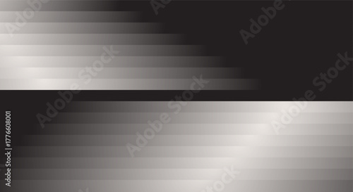 Abstract metallic gradient with horizontal lines and light reflections