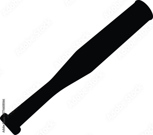 Single black match stick close-up on a white isolated background