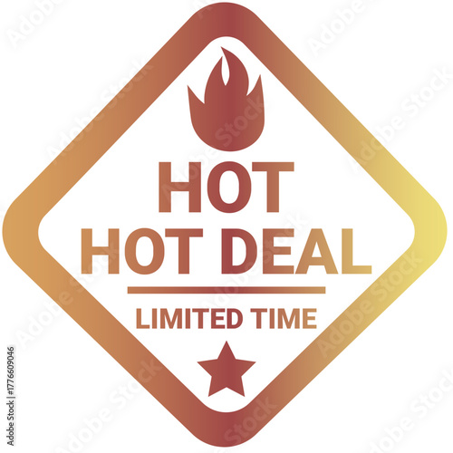  hot deal Icon, Flat style icon vector illustration, Suitable for website, mobile app, print, presentation, infographic and any other project.