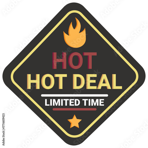  hot deal Icon, Flat style icon vector illustration, Suitable for website, mobile app, print, presentation, infographic and any other project.