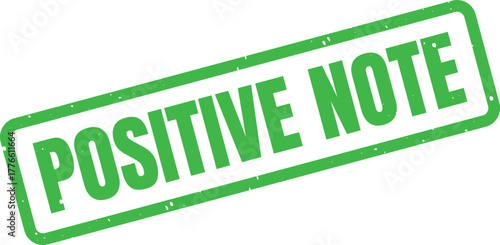 Positive Note textured green stamp for optimistic messages and encouraging feedback