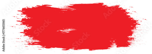 Vector grunge brush strokes texture rough red. Red grunge badge brush, hand drawn black sticker. Vector scratches rough white background brush strokes 