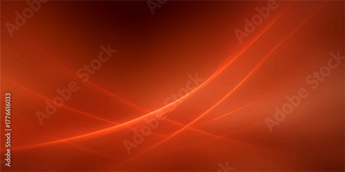 An abstract red wave background with a smooth curve design, featuring a light gradient and flow for digital web illustration