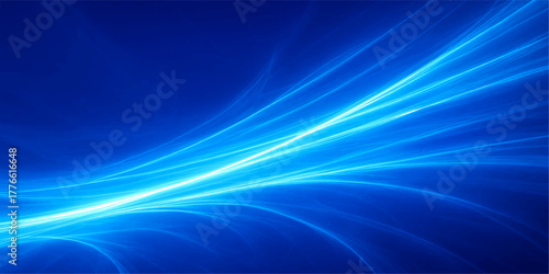 Abstract blue background with digital wave motion, creating a futuristic light pattern and texture