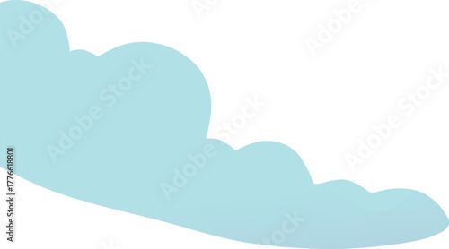 Half Cloud in Light Blue