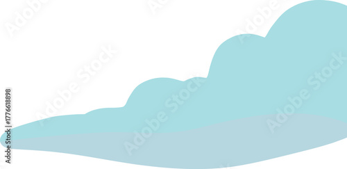 Canvastavla Half Light Blue Cloud