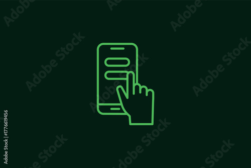mobile application illustration in flat style design. Vector illustration.	