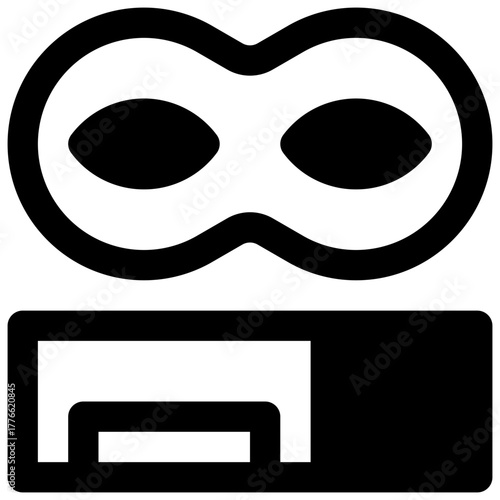 Keylogging. Outlined stroke vector icon with black-filled details.