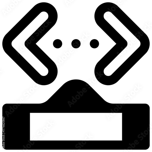 Sandboxing. Outlined stroke vector icon with black-filled details.