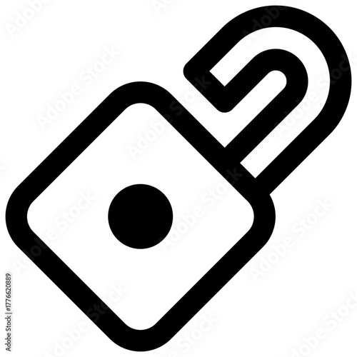 Vulnerability. Outlined stroke vector icon with black-filled details.