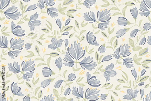 Minimal Floral pattern seamless paisley embroidery texture pink coneflower flower motifs. Vintage ikat style vector illustration design hand drawn .