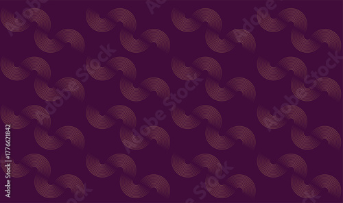 Abstract Geometric Pattern S Shaped Lines Dark Purple Background Repeating Texture Wallpaper Design