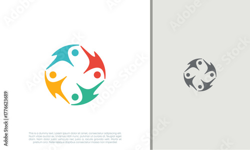 Global Community Logo Icon Elements Template. Community human Logo template vector. Community health care. Abstract Community logo