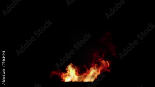 Small-Medium Fire VFX
This stock motion graphics video shows a small or medium fire burning in one spot, with flames growing tall, over a transparent background with alpha channel.
