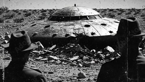 Declassified Archival 1940s Footage of a Crashed UFO Incident
