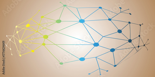 Abstract network connections with fading nodes and lines