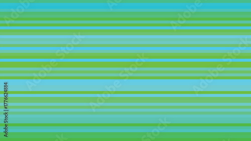 Abstract background with horizontal stripes in shades of green and blue creating a calming and fresh visual texture