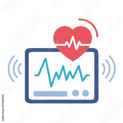 heart and heartbeat symbol