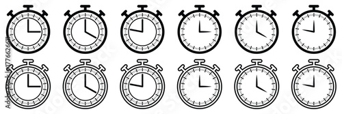 Dynamic Hurry Up Icon with Stopwatch Symbolizing Urgency and Time Pressure for Sales and Promotions to Drive Immediate Action. Time fast icons in Multiple Styles Set. Vector Past time icon vector