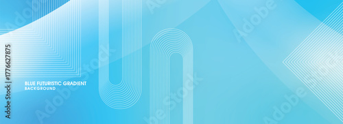 Blue Futuristic Geometric Line Art Gradient Background With Arcs abstract pattern