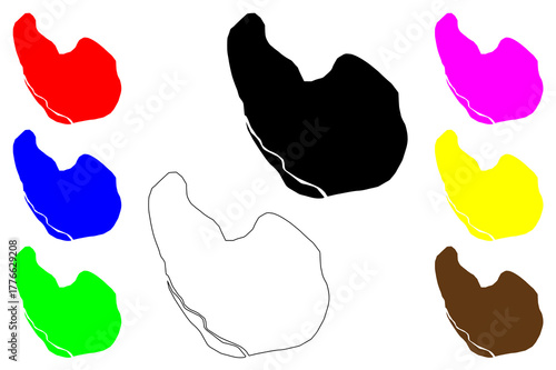 Gusau city (Federal Republic of Nigeria, Zamfara State) map vector illustration, scribble sketch Gusau map