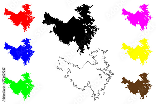 Ife city (Federal Republic of Nigeria, Osun State) map vector illustration, scribble sketch Ilé-Ife, Ife Ooye map