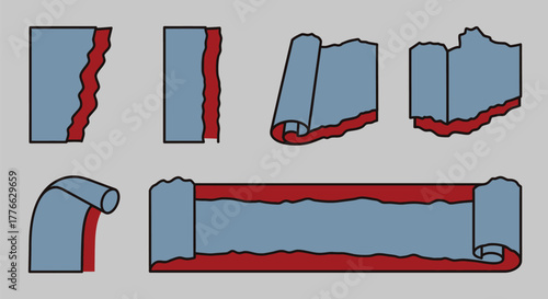 Torn paper paper tear paper roll paper edge paper vector paper sheet