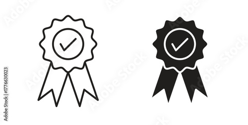 Accreditation icon line. eps 10 vector illustration