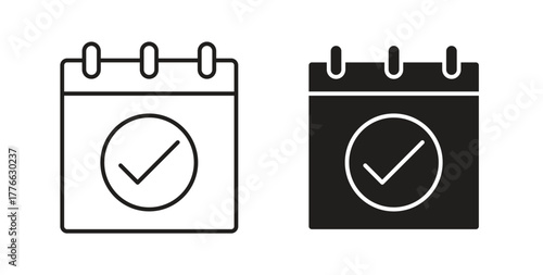 Appointment icon line. eps 10 vector illustration