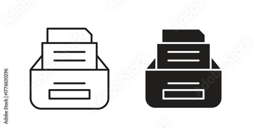 Archive icon line. eps 10 vector illustration