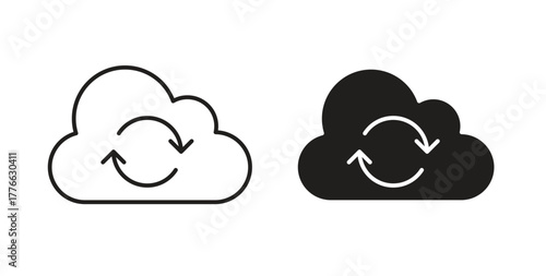 Backup icon line. eps 10 vector illustration