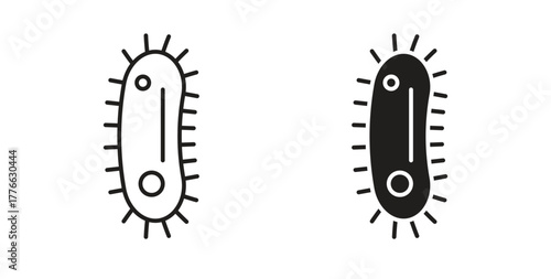 Bacteria icon line. eps 10 vector illustration