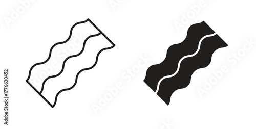 Bacon icon line. eps 10 vector illustration